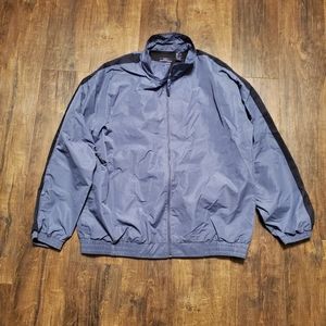 SRT XXL Vintage Track Jacket Gray Blue Black Stripe Full Zip Mens